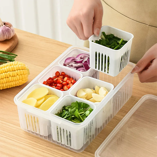 organizzatore per frigorifero 4/6 griglie per alimenti