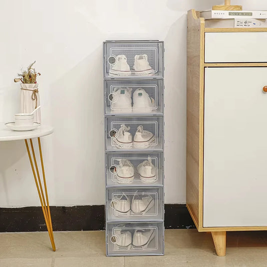 Custodia per scarpe in plastica trasparente